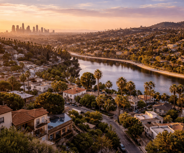 JM Transportation Service - Hollywood Hills Luxury Homes With Downtown Los Angeles Skyline View